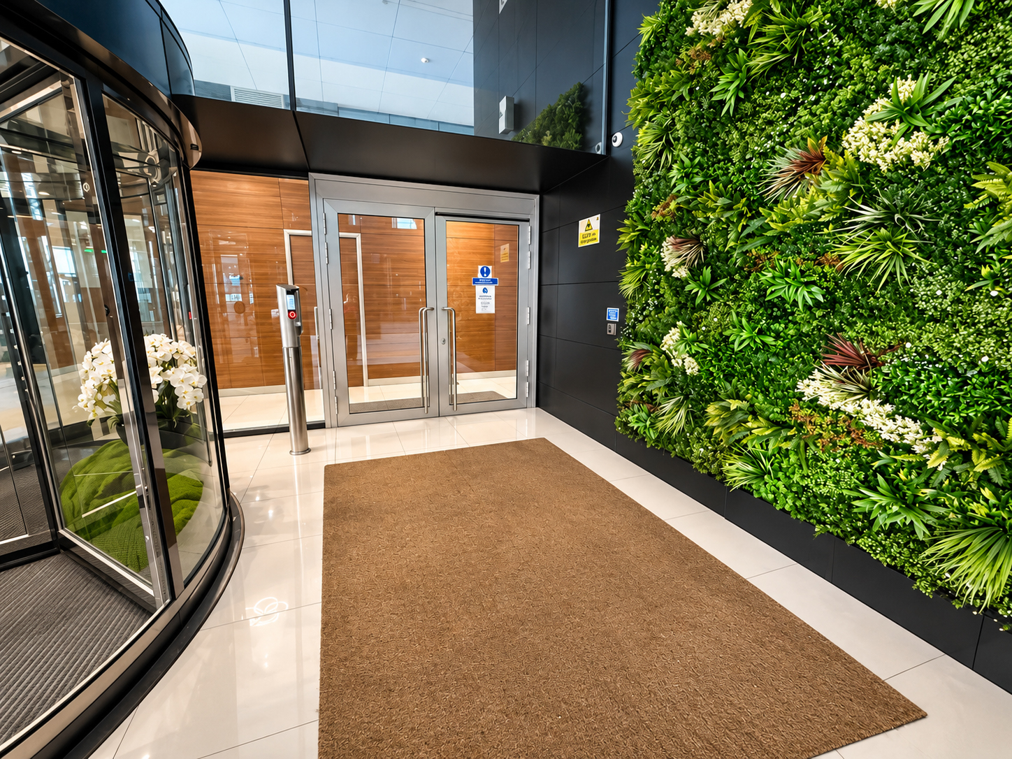 Hall d’entrée avec mur végétal